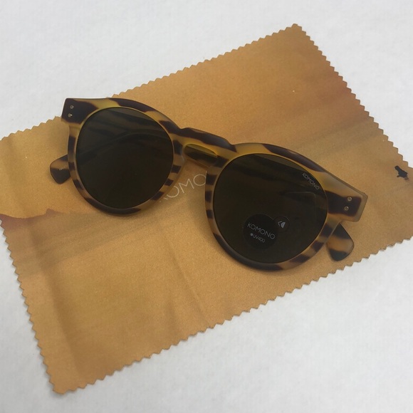 KOMONO Clement Safari Sunglasses NEW yellow brown stripe main image 8